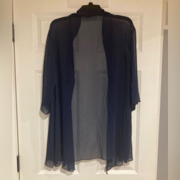 LT LanTing Dress Sz 18 Navy Mother of the Bride Wedding Tank/Jacket‎ Minimalist - Picture 5 of 12